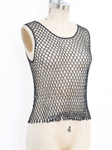 Bead Embellished Crochet Tank Top arcadeshops.com