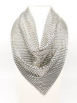 Aluminum Chainmail Bib Necklace Accessory arcadeshops.com