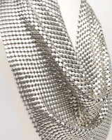 Aluminum Chainmail Bib Necklace Accessory arcadeshops.com