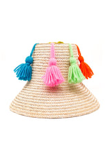 Straw Rainbow Tassel Hat Accessory arcadeshops.com