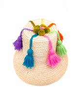 Straw Rainbow Tassel Hat Accessory arcadeshops.com