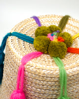 Straw Rainbow Tassel Hat Accessory arcadeshops.com