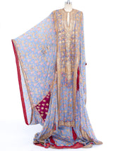 Metal Embroidered Silk Caftan Dress arcadeshops.com