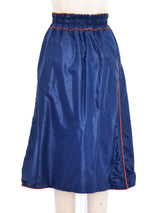 Courreges Navy Nylon Skirt Bottom arcadeshops.com