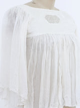 Pleated Peasant Blouse Top arcadeshops.com