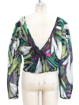 Missoni Printed Chiffon Wrap Top Top arcadeshops.com