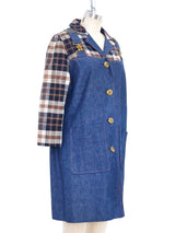 Denim Overall Coat Dress Dress arcadeshops.com