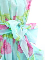 Thierry Mugler Floral Cotton Gauze Ruffle Dress Dress arcadeshops.com