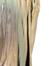 Gold Lame Puff Sleeve Jacket Jacket arcadeshops.com