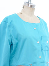 Courreges Aqua Cropped Jacket Jacket arcadeshops.com