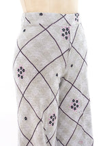 Argyle Knit Wide Leg Pants Bottom arcadeshops.com