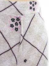 Argyle Knit Wide Leg Pants Bottom arcadeshops.com