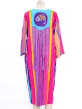 Ribbon Striped Fringed Cotton Dress Dress arcadeshops.com