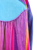 Ribbon Striped Fringed Cotton Dress Dress arcadeshops.com