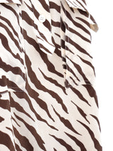 Escada Animal Printed Silk Blouse Top arcadeshops.com