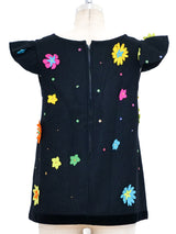 Felted Wool Floral Applique Top Top arcadeshops.com