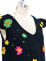 Felted Wool Floral Applique Top Top arcadeshops.com