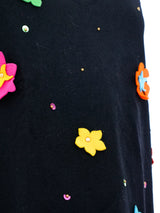 Felted Wool Floral Applique Top Top arcadeshops.com