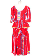 Rainbow Printed Ruffle Dress Dress arcadeshops.com