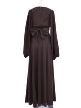 Ossie Clark Chocolate Jersey Maxi Dress Dress arcadeshops.com