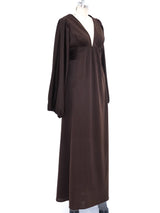 Ossie Clark Chocolate Jersey Maxi Dress Dress arcadeshops.com