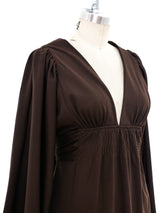 Ossie Clark Chocolate Jersey Maxi Dress Dress arcadeshops.com