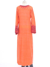 Orange Cotton Gauze Caftan Dress arcadeshops.com