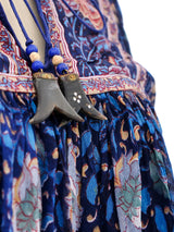 Ritu Kumar Block Printed Silk Indian Dress Dress arcadeshops.com