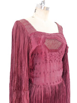 1970's Plisse Pleated Afghani Dress Dress arcadeshops.com