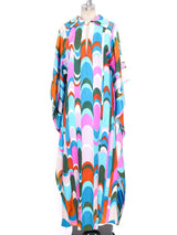 Psychedelic Swirl Print Belted Caftan Dress arcadeshops.com