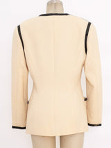 Chanel Patent Leather Trim Ivory Jacket Jacket arcadeshops.com