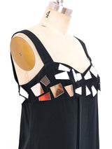 Fragmented Mirror Embellished Mini Dress Dress arcadeshops.com