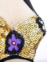 Daisy Embellished Sequin Bralette Top arcadeshops.com