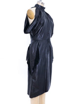 Thierry Mugler Fringed Batwing Leather Dress Dress arcadeshops.com