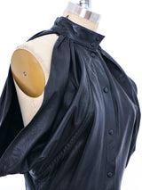 Thierry Mugler Fringed Batwing Leather Dress Dress arcadeshops.com