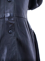 Thierry Mugler Fringed Batwing Leather Dress Dress arcadeshops.com