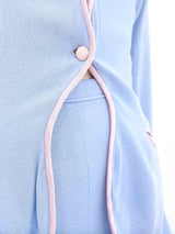 Ossie Clark Powder Blue Crepe Ensemble Suit arcadeshops.com