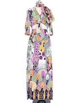 Rodrigues Face Printed Crepe Ensemble Suit arcadeshops.com