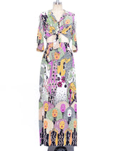 Rodrigues Face Printed Crepe Ensemble Suit arcadeshops.com