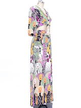 Rodrigues Face Printed Crepe Ensemble Suit arcadeshops.com