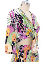Rodrigues Face Printed Crepe Ensemble Suit arcadeshops.com