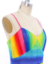 Accordion Pleated Rainbow Gown Dress arcadeshops.com