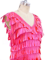 Mr Blackwell Metallic Pink Teardrop Embellished Gown Dress arcadeshops.com