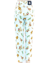 Gianni Versace Monkey Print Jeans Bottom arcadeshops.com