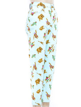 Gianni Versace Monkey Print Jeans Bottom arcadeshops.com