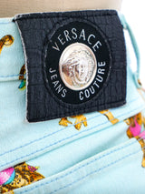 Gianni Versace Monkey Print Jeans Bottom arcadeshops.com