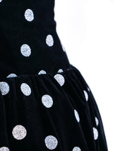 Lanvin Glitter Polka Dot Velvet Cocktail Dress Dress arcadeshops.com