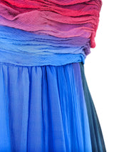 Ruben Panis Rainbow Ombre Silk Chiffon Gown Dress arcadeshops.com