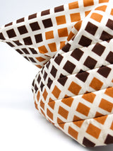 Check Printed Silk Head Scarf Accessory arcadeshops.com