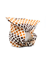 Check Printed Silk Head Scarf Accessory arcadeshops.com